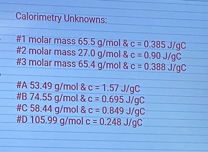 Experiment 25 report sheet calorimetry