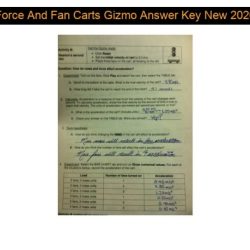 Fan cart physics gizmo answer key