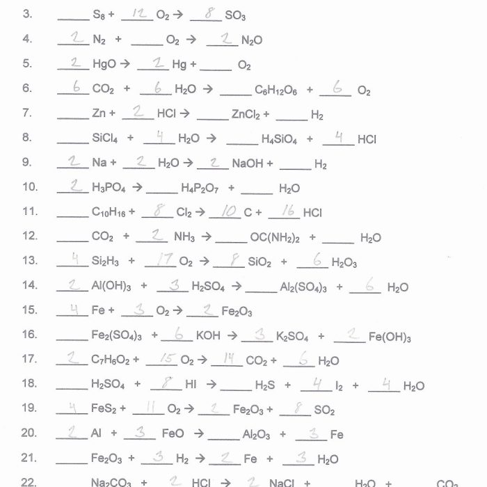 Chemical equation gizmo answer key