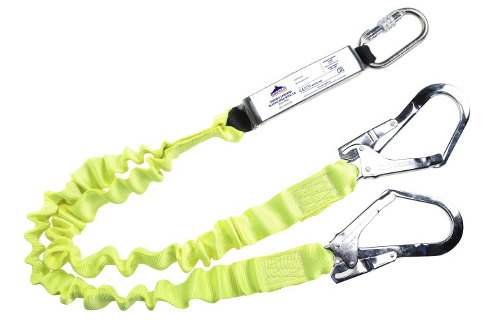 Lanyards that have no shock-absorbing features are used for